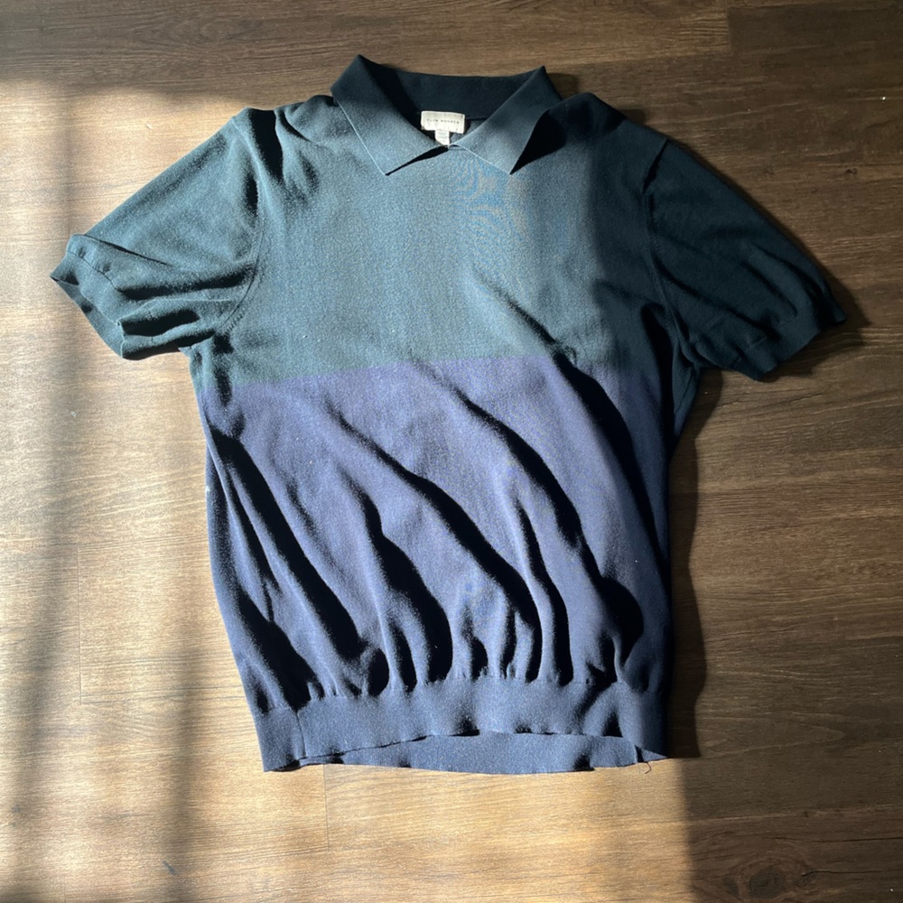 Club Monaco buttonless polo